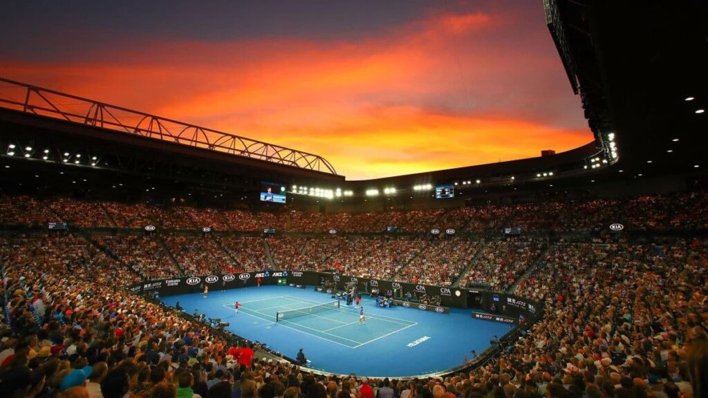 Le court central de l'Open d'Australie de tennis