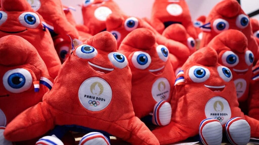 Merchandising des peluches des Jeux Olympiques de Paris 2024